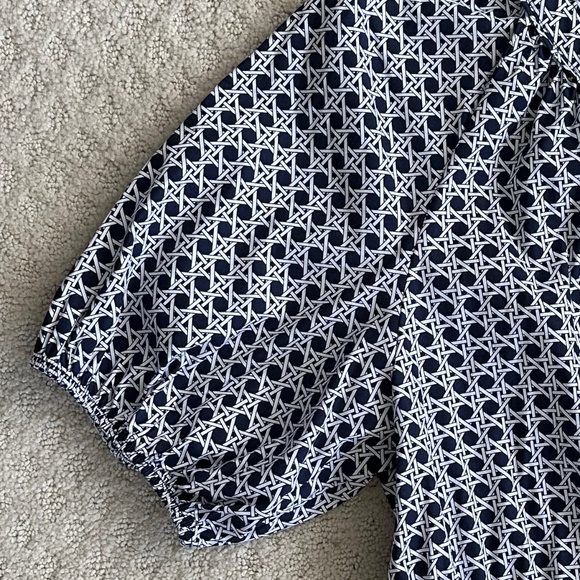 Chico's Poplin Basket Weave Maxi Dress Navy Blue/White Size 3 (US 16) Casual - Picture 10 of 15